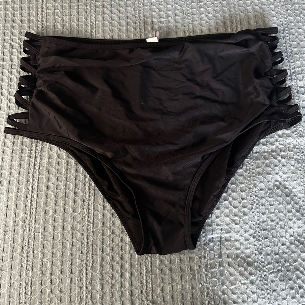 Black High-Waisted Bikini Bottom